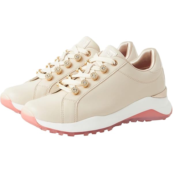 【美品】ダイアナ　ゴルフシューズ　ホワイト プラスダイアナ ＋diana 【+dianaGOLF】レースアップゴルフ